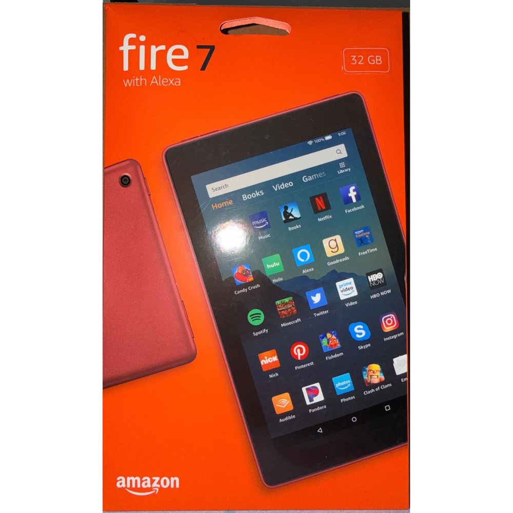 Amazon Fire 7 Tablet 7" NEW UNOPENED Plum 32GB 9th Gen Alexa WiFi Quad-Core